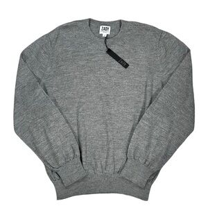 Zady Women’s Oversized Essential Heather Gray Alpaca Wool Knit Sweater Size XL